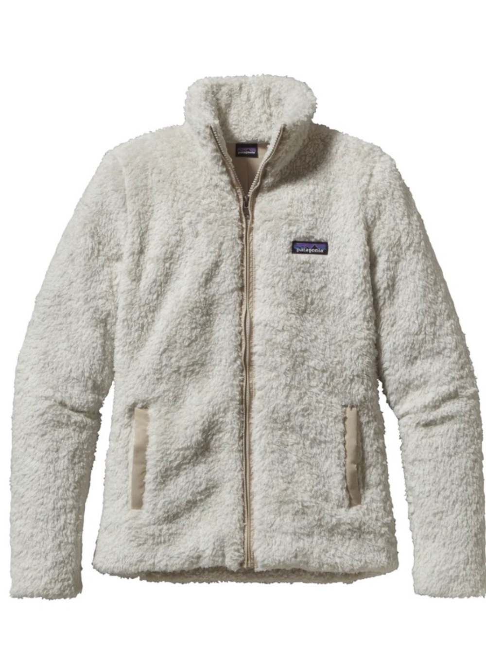 Patagonia Los Gatos Zip Front Sherpa Fleece Jacket Bleached Stone SZ S